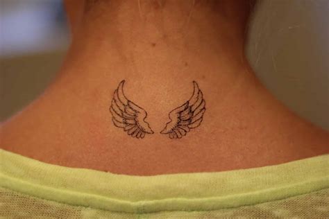 angel wings tattoo for women.